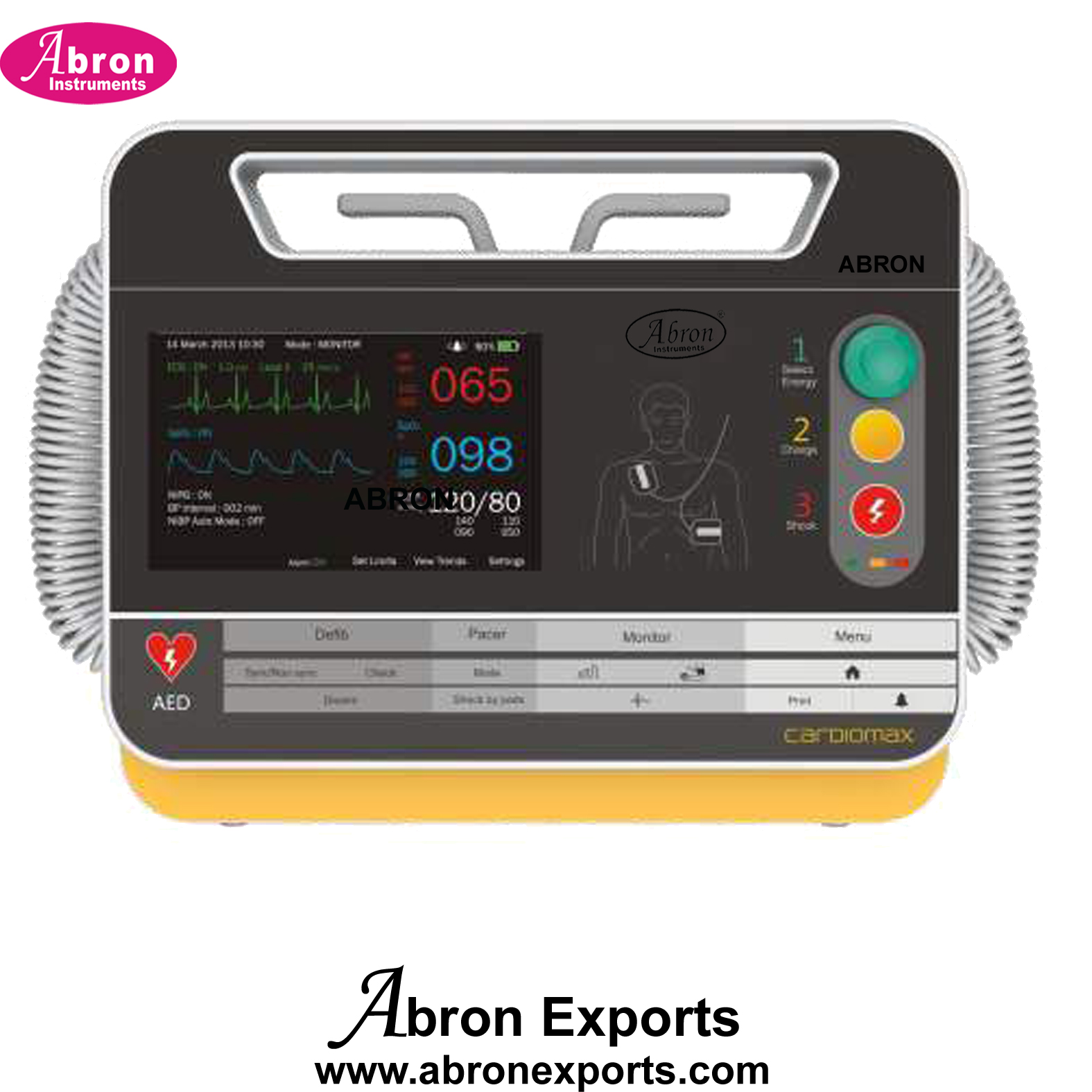 Hospital ICU Defibrillator DFMEx Biphasic External Portable With Printer Surgical Medical Nursing Home Abron ABM-2512DFM 